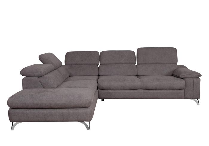 Design Ecksofa L-form Bettfunktion Couch Leder Textil Sofa Multifunktion Stoff
