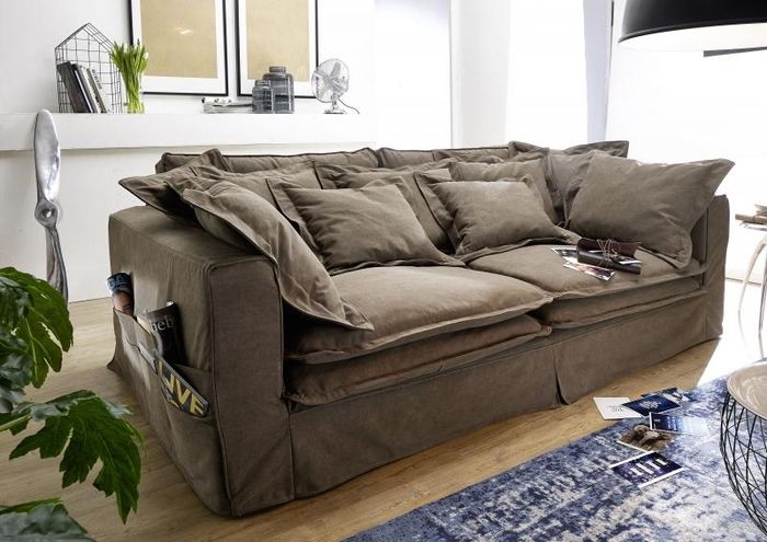 Sofa 4 Sitzer Stoffsofas Luxus Designer Couch Couchen big Polster Lümmel 240cm