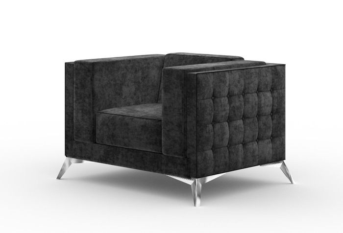 Chesterfield Sessel Couch 1 Sitzer Sofa Textil Stoff Couchen Polster Neu Fernseh