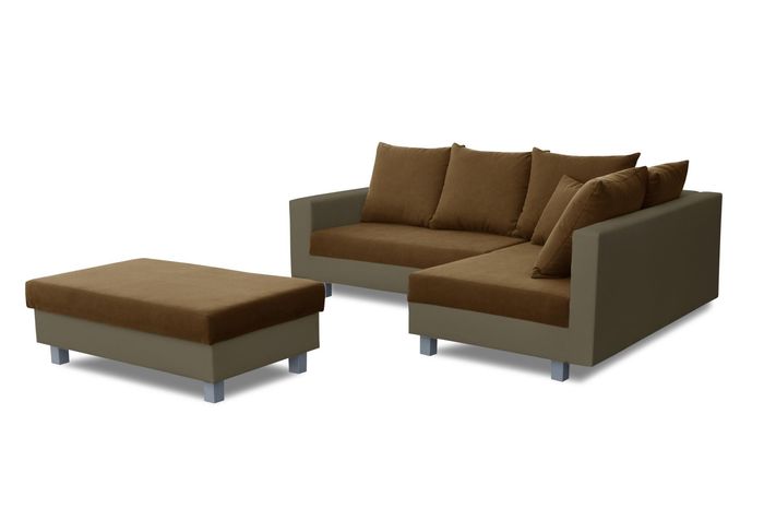 Sofa L-Form Ledersofa Textil Couch Wohnlandschaft Ecksofa Garnitur Polster Ecke