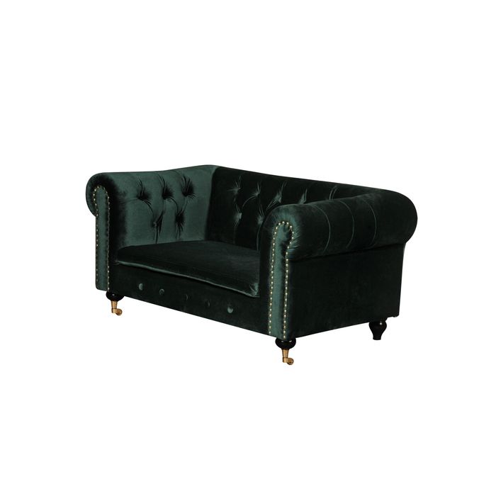 -Chesterfield2 Sitzer Lounge Zweisitzer Polster Sitz Couch Textil Sofa Stoff Neu