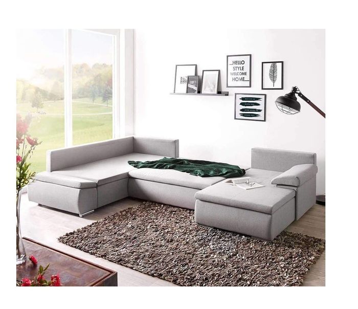 Stoff U-Form Couch Wohnlandschaft Ecksofa Garnitur Design Modern Sofa Modern Neu