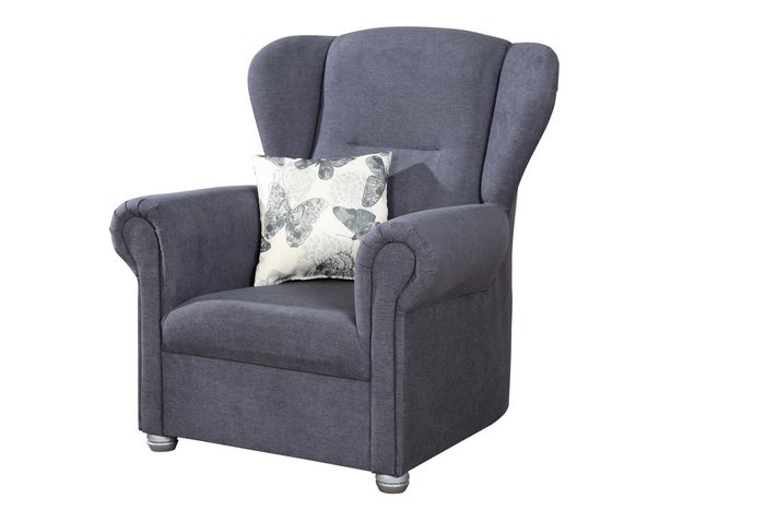 Modern Design Ohrensessel Stoff Couch Sofa Polster Sofas Sessel Fernseh 1Sitzer