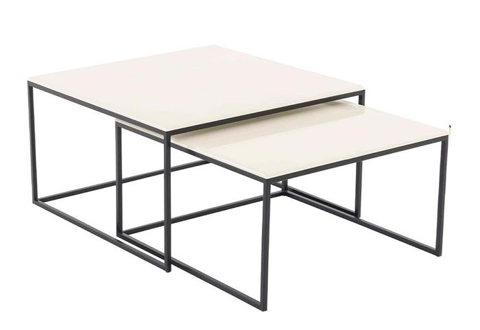 Modern Weiß Couchtisch 2x Couchtische Wohnzimmer Hochwertig Möbel Designer