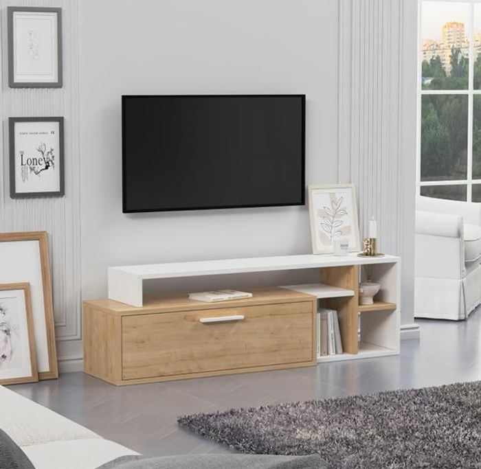 TV Lowboard Holz Modern Wohnzimmer Sideboard Luxuriös Einzigartig Hochwertig