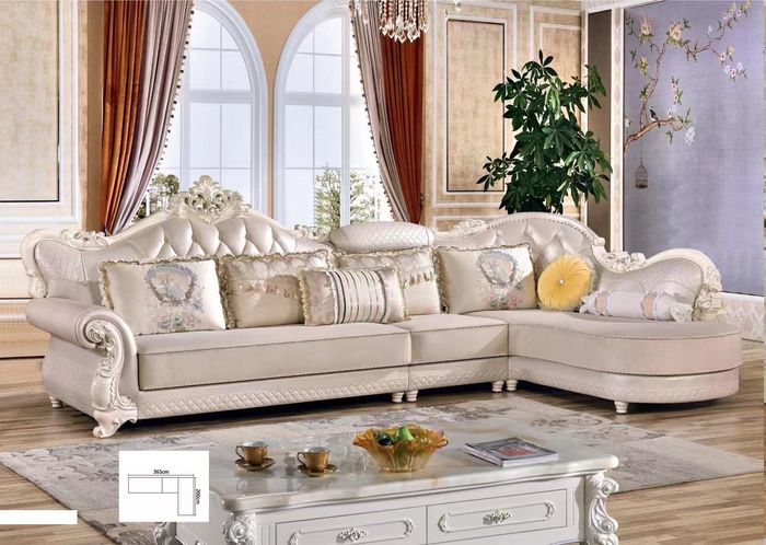 Chesterfield Ecksofa Sofa Couch Polster M�bel Barock Rokoko Stoff Leder