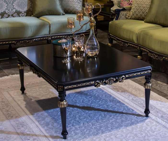 Schwarzer Couchtisch Braune Couchtische Wohnzimmer Holz Tisch Beistelltisch Neu