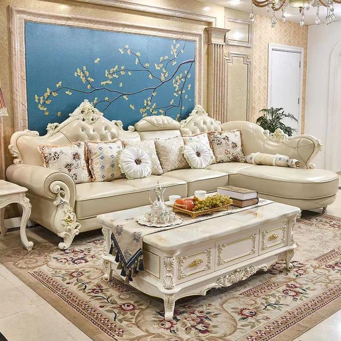 Wohnlandschaft Ecksofa L Form Couch M�bel Leder Holz Sofa Chesterfield
