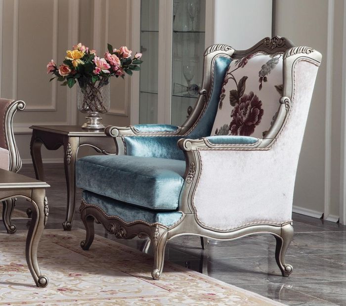 Sessel Einsitzer Luxus 1Sitzer Polster Sitz Designer Textil Sitz Stoff Klassisch