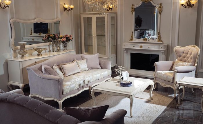 Sofagarnitur Sofa Luxus Sofas Sessel 3+1Sitzer Couchtisch Beistelltisch Set 3tlg