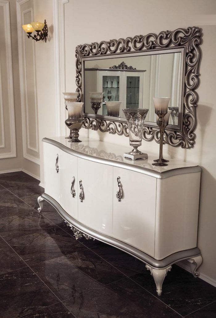 Französische Kommode Anrichte Kommoden Schrank Konsole Sideboard Holz Spiegel