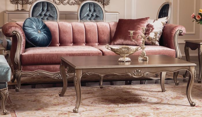 Sofa Couch Polster Dreisitzer Couchen Möbel klassisch Design 3er Sofas Altrosa