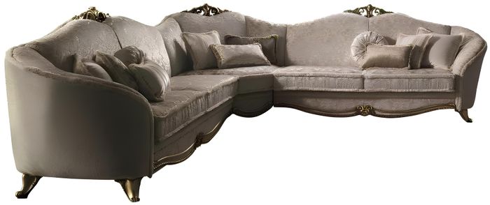 Ecksofa Wohnlandschaft Sofa Couch L Form Polster Couchen Textil arredoclassic