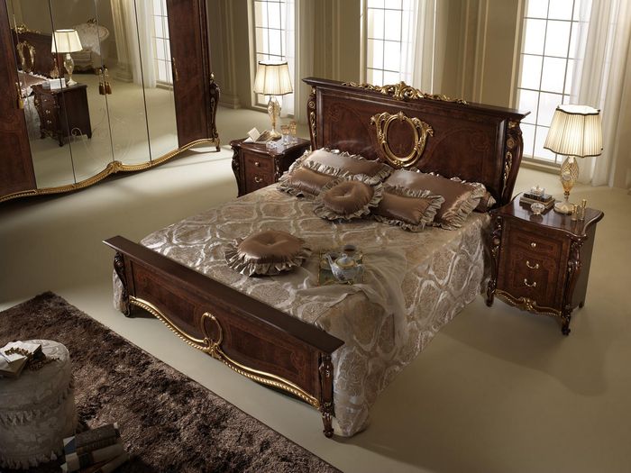Bett 2x Nachttisch 3 tlg Schlafzimmer Set Design Modern Luxus Klassische Möbel