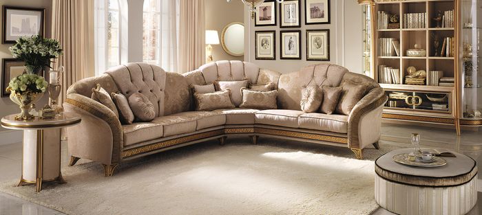 Ecksofa L-Form Sofa Wohnlandschaft Garnitur Polster Stoff Couch Design Möbel