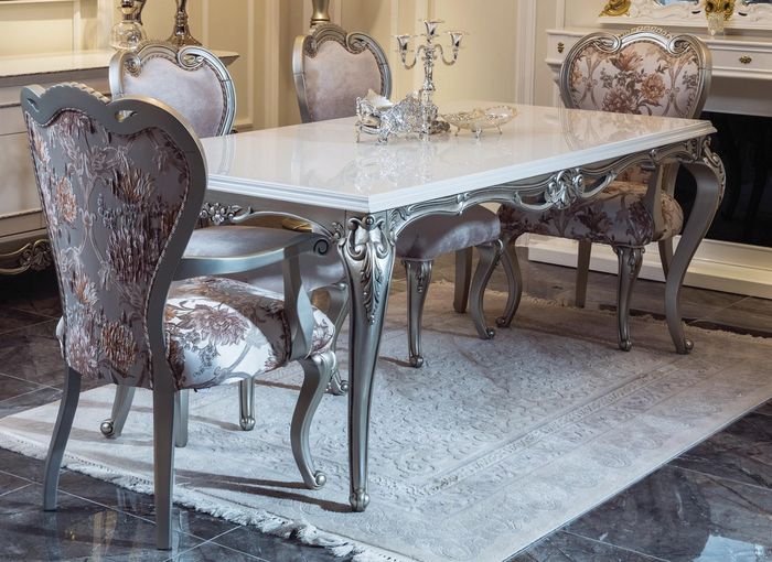 Stuhl mit Armlehne Sessel Esszimmer Holz Lehnstuhl Stühle Design Sessel Möbel