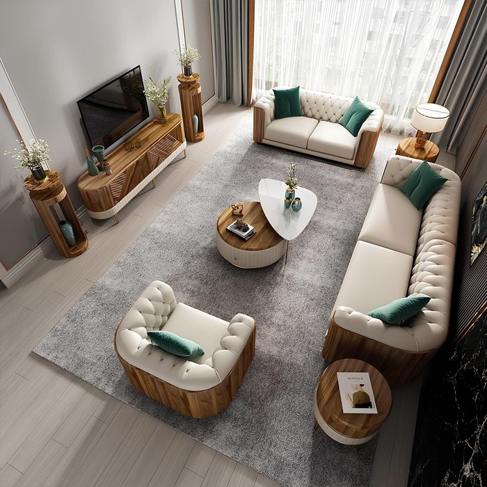 Sofagarnitur 4+2+1 Sitzer Wohnlandschaft Sofa Couch Polster Garnitur Sofas 3tlg.