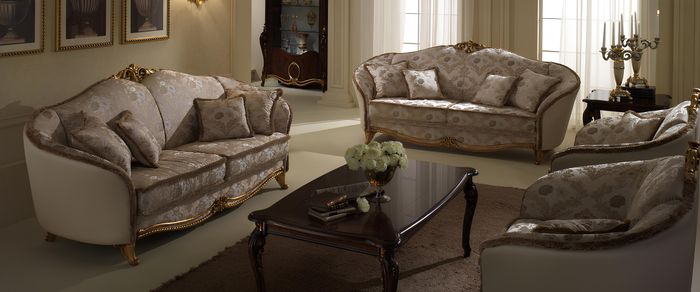 Sofa Sofagarnitur 3+3 Set Sitz Design Polster Sofas Couch Garnitur arredoclassic