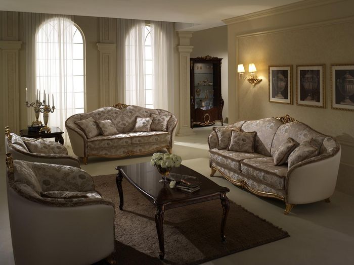 Luxus Klasse 3+2 Italienische Möbel Sofagarnitur Couch Sofa arredoclassic™ Neu