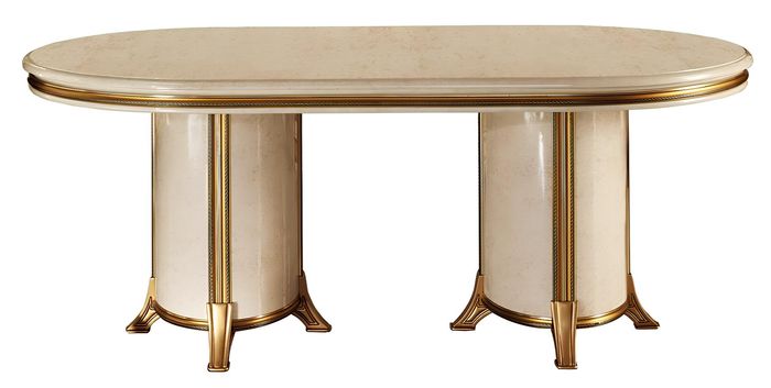 Esszimmer Wohnzimmer Klassisch Beige arredoclassic Esstisch Design Tisch Holz