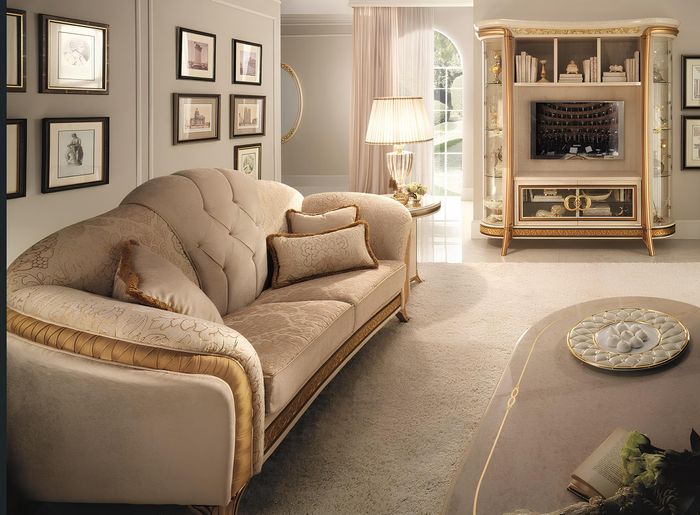 Dreisitzer Couch Polster Design Sofa Klassisch Sitz Sofas Zimmer Möbel 3er Neu