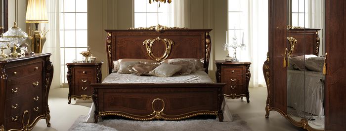 Bett 2x Nachttisch 3 tlg. Schlafzimmer Set Design Möbel Modern Luxus Betten Neu