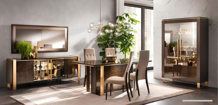 Italienisches Design Esszimmer Set Garnitur Stuhl Tisch Gruppe 5tlg. Neu