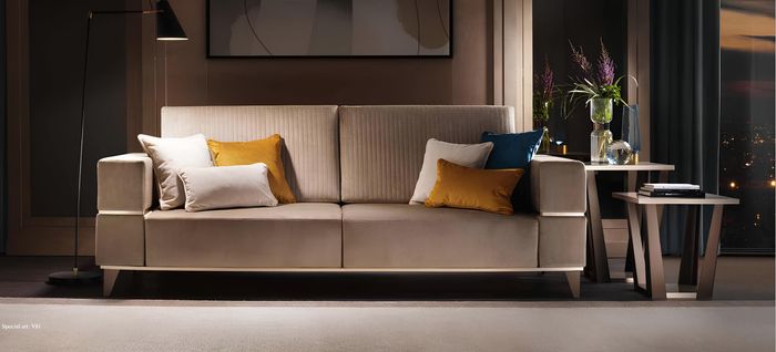 Sofa Couch Polster 3 Sitzer Textil Sofas Couchen Sitz Garnituren Design Club Neu