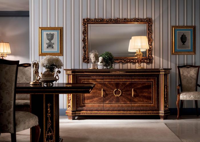 Kommode Spiegel Möbel Designer Rokoko Barock Jugendstil Klassisch Jugendstil XXL