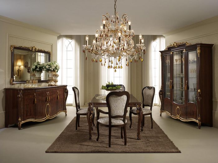 arredoclassic™ Luxus Klassisches Esszimmer + 4 Stühle Stuhl Set Garnitur Design