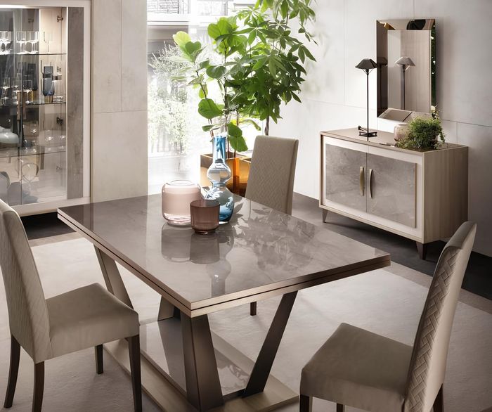 Esstisch Tisch Esszimmer Wohnzimmer Garnitur Holz Design Italienische Möbel Neu