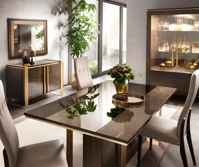Esstisch Tisch Gruppe Esszimmer Wohnzimmer Garnitur Holz Design Tische Möbel Neu