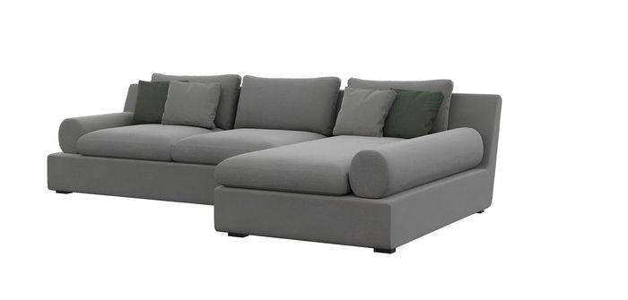 Ecksofa Ästhetik der Form und Weichheit des Stoffes