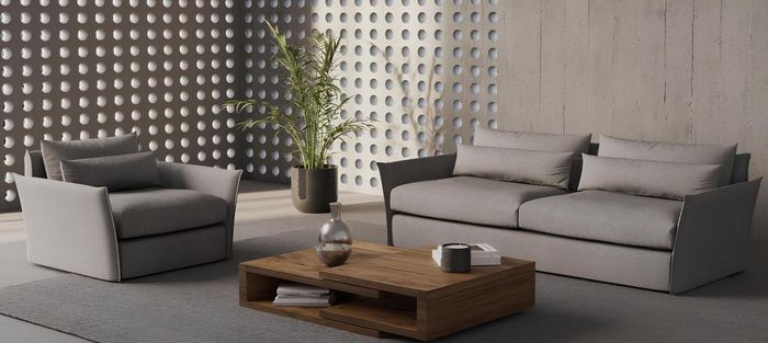 Sofa mit Sessel für Wohnzimmer im modernen Stil für das Wohnzimmer