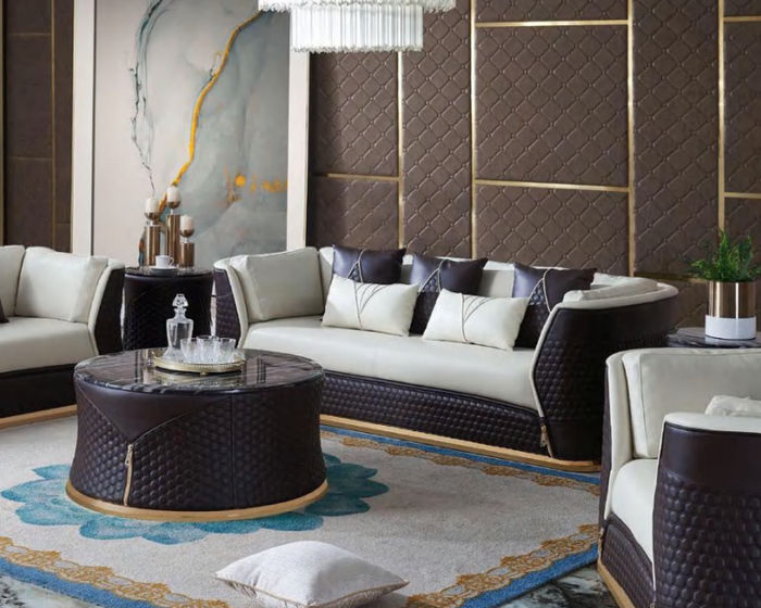 Dreisitzer design Couch Polster 3er Sofa Couchen Leder Sofas Ledersofa Möbel Neu