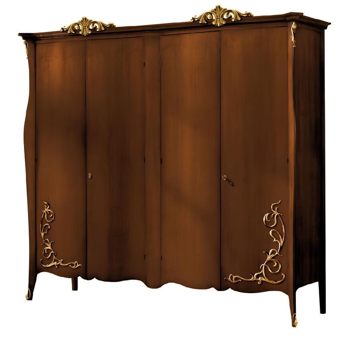 Kleiderschrank Holzschrank Schrank Massive Schlafzimmer Möbel Italien Echtholz