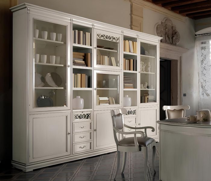 Arbeitszimmer Möbel Büro Bücherregal Holz Bücherregal mit Schubladen Design