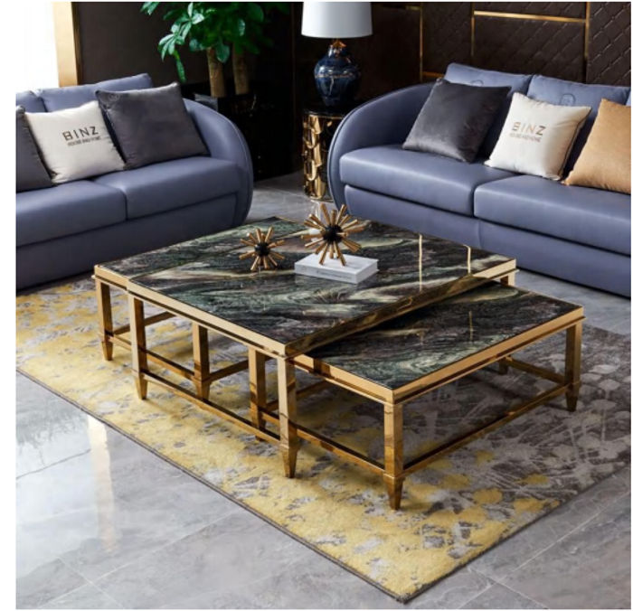 Doppel Couchtisch Kaffeetisch Beistelltisch Design Wohnzimmertisch Tische Set 2x