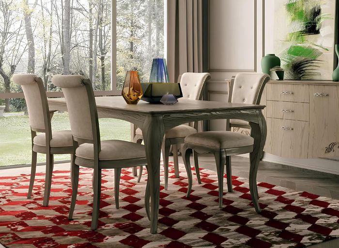Möbel Einrichtung Gruppe Tisch + 4x Stuhl Set 5tlg. Esstisch Garnitur Esszimmer