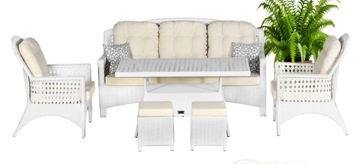 Eleganz GartenMöbel Sofa Sessel Couchtisch Vielseitigkeit Pflegeleichtigkeit