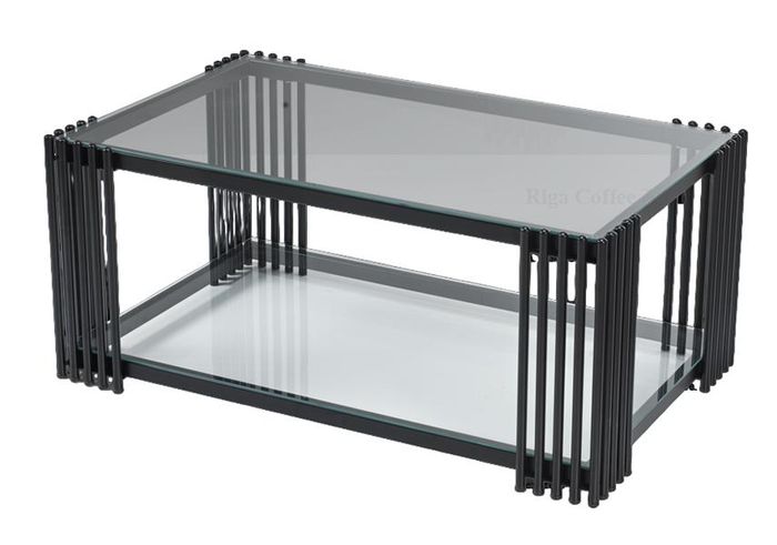 Metall Couchtisch Schwarz Luxus Design Elegantes Möbel Wohnzimmer Couchtische