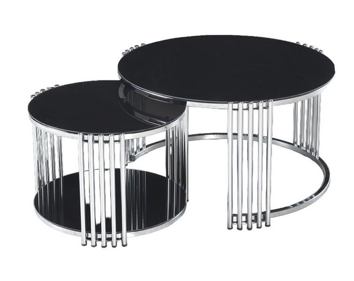 Couchtisch Schwarz Luxus Design Elegantes Möbel Wohnzimmer Couchtische Rund