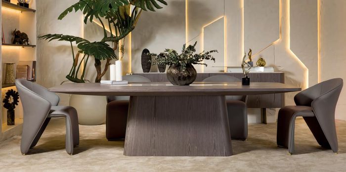 5tlg Esstisch 4x Stühle Esszimmer Set Luxus Essgruppe Modern Helles Holz Lux Neu