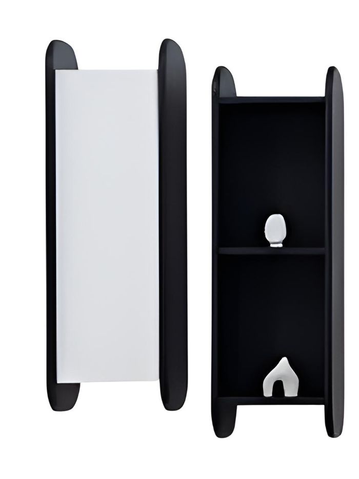 Schwarz-weiße Regale Holzregale für das Wohnzimmer Designermöbel
