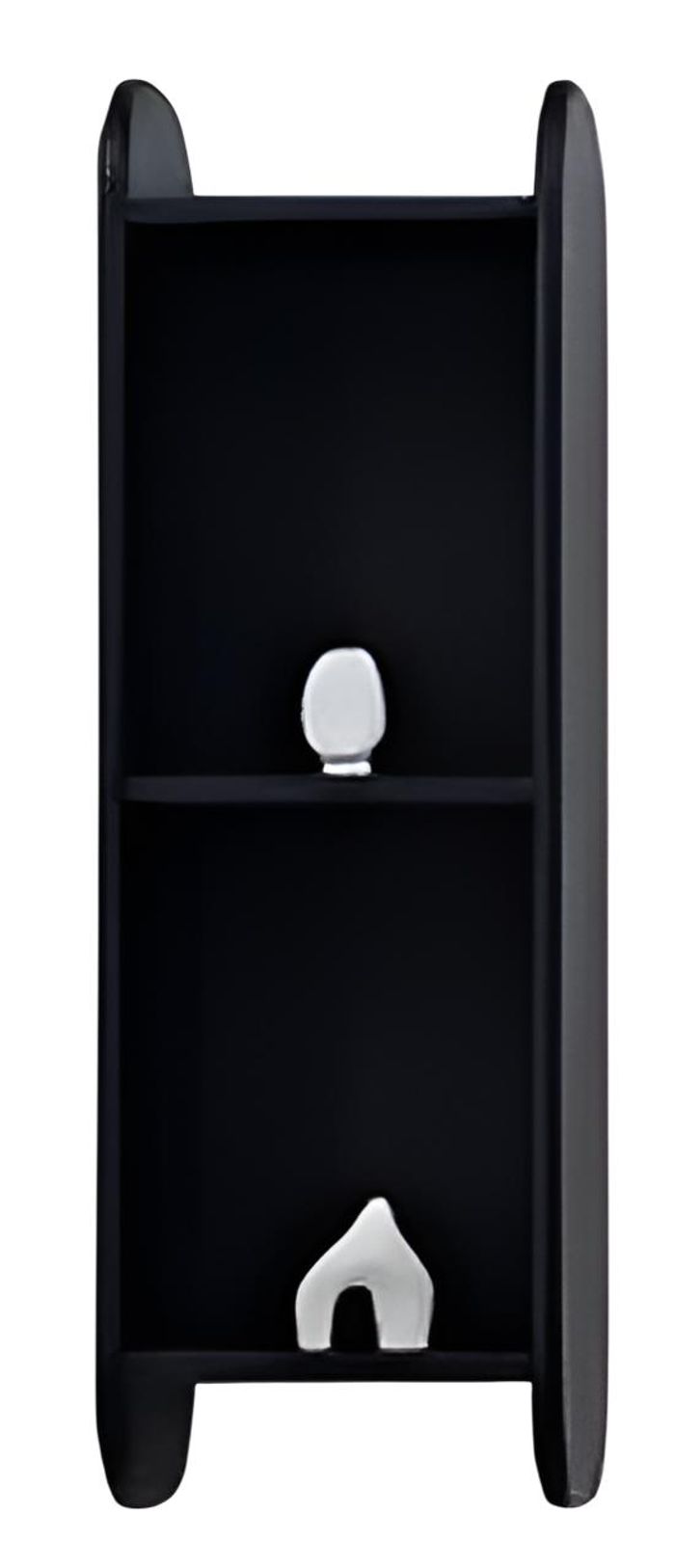 Stilvoller Schwarzes Holzregal Regal für das Wohnzimmer Designermöbel Regale