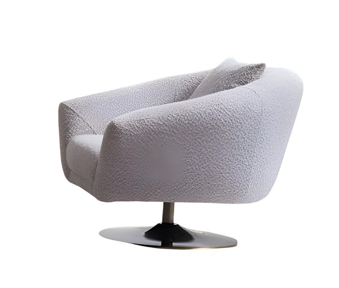 Moderner grauer Stoffsessel Weicher Sessel Wohnzimmermöbel Designermöbel