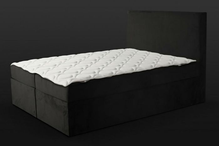 Doppelbett Schlafzimmer Bett 180сm Matratze Schwarz moderner Stil Holz