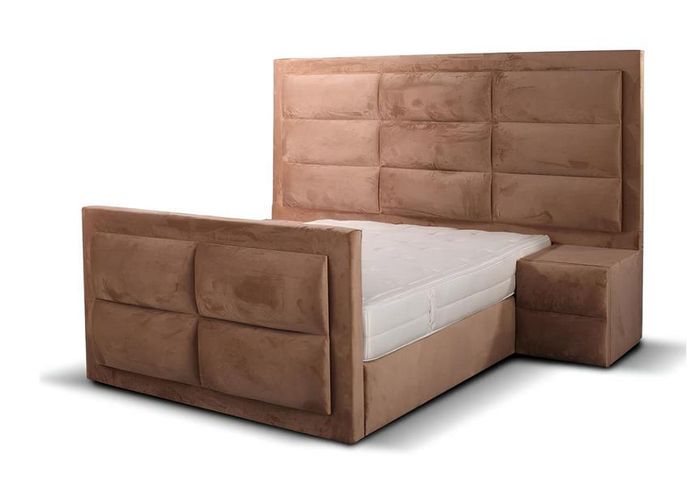 Doppelbett Bett Schlafzimmer 180сm Matratze Braun moderner Stil Hochwertig