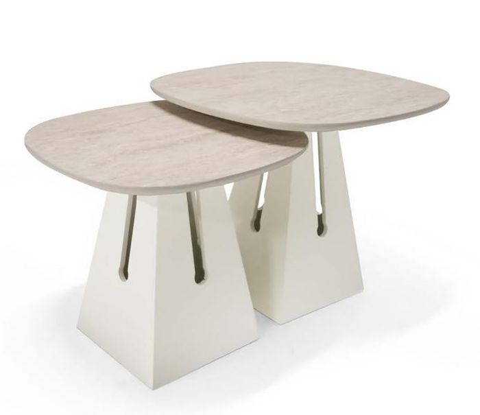 Doppel-Set 2x Couchtische Design Kaffeetisch und Beistelltisch fürs Wohnzimmer