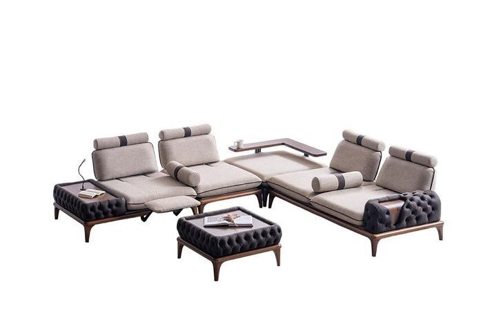 Luxus Ecksofa Eckcouch Polster Sofa Eckgarnitur Couchen Möbel Wohnlandschaft